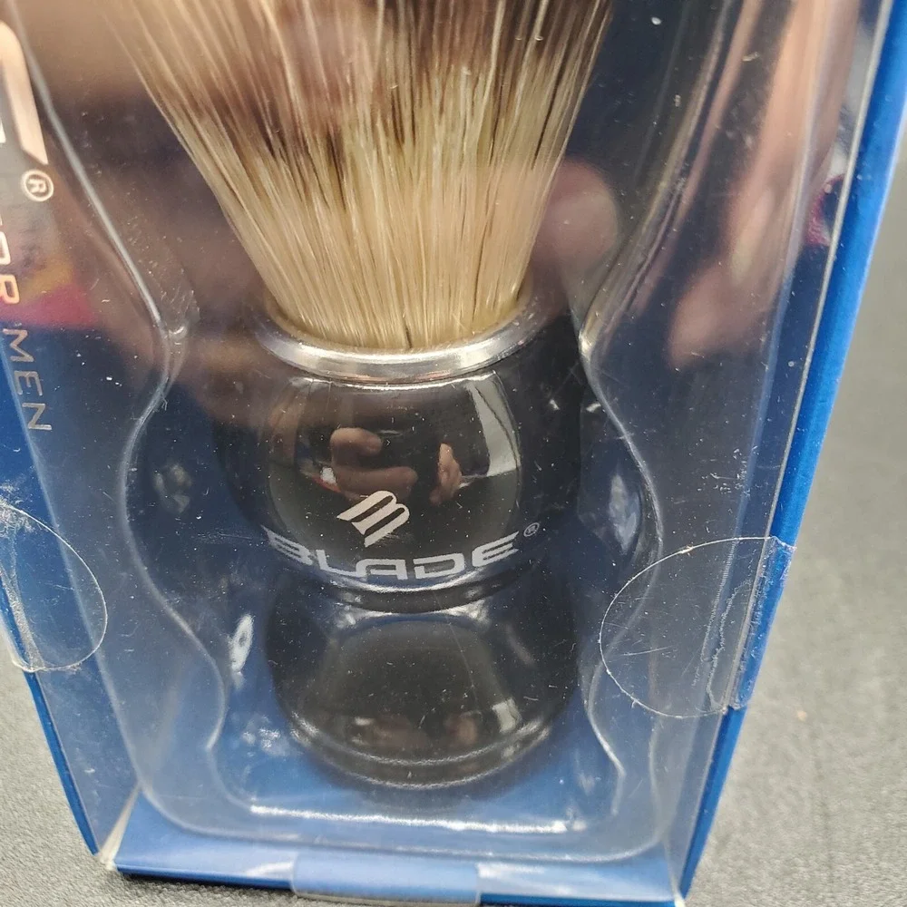 Blade for Men Premium Shave Brush 100% Natural Boar Hair Bristles NIB